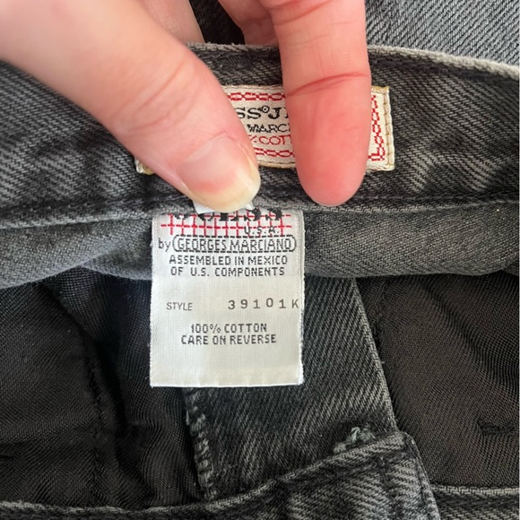 VINTAGE GUESS 90s Georges Marciano High Waisted Straight Leg Mom Jeans - Picture 11 of 13